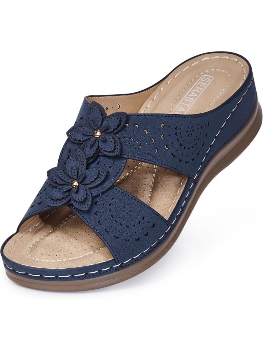 Stylish Dressy Flat Sandals for Women - Comfortable Slip-On Summer Footwear